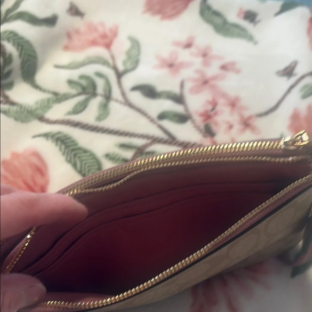 Coach Beige Wristlet Wallet - Picture 4 of 5